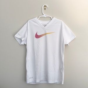 Nike White Girls Dri-fit shirt